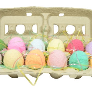 Easter Bath Bombs with Epsom Salts -Natural Bath Bomb, Eggs in Carton, Easter Eggs Bombs, Easter Bath Bomb for Kids, Easter for girls
