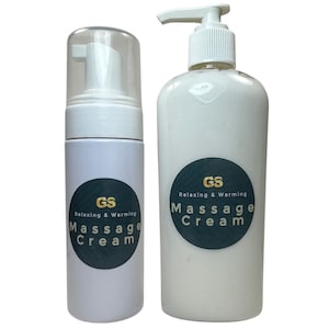 Relaxing & Warming Massage Cream With Essential Oils Blend - Massage Cream, Body Massage Oil, Massage Gel, Massage Therapy, Couples Massage