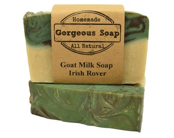 Irish Rover Goat Milk Soap - All Natural Soap, Handmade Soap, Homemade Soap, Handcrafted Soap, Goat Milk Soap Bar Handmade, Irish Soap Bar