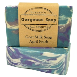 April Fresh Goat Milk Soap - All Natural Soap, Handmade Soap, Homemade Soap, Handcrafted Soap, Goat Milk Soap Bar Handmade, Soaps Bar