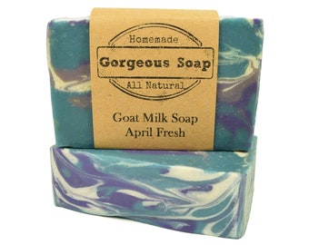 April Fresh Goat Milk Soap - All Natural Soap, Handmade Soap, Homemade Soap, Handcrafted Soap, Goat Milk Soap Bar Handmade, Soaps Bar