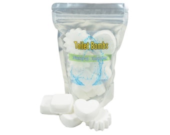 Natural Cleaning Toilet Bombs - Toilet Bowl Cleaning Products, Deodorizing Scrubbies, Chemical Free Cleaning Tablets, Deodorizer Frizzes