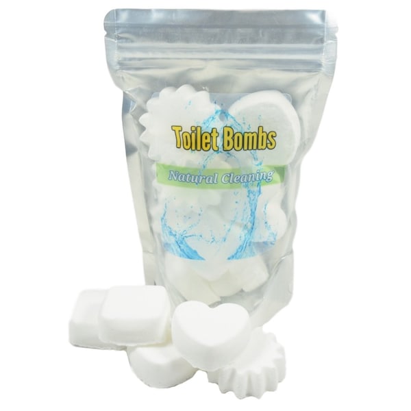 Natural Cleaning Toilet Bombs - Toilet Bowl Cleaning Products, Deodorizing Scrubbies, Chemical Free Cleaning Tablets, Deodorizer Frizzes