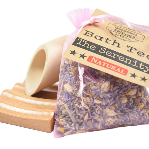 Serenity Herbal Bath Tea Bag Tub Tea Floral Bath Soak Etsy