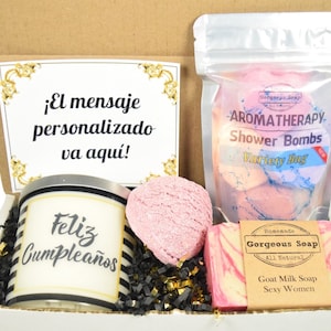 Caja De Regalos Para Cumpleaños, Gift Idea, Happy Birthday Gift Box, Happy Birthday Gift Basket, Birthday Gifts Idea, Birthday Gifts For Her