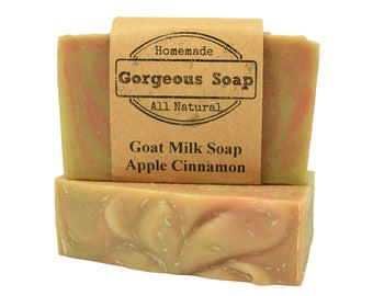 Apple Cinnamon Goat Milk Soap, All Natural Soap, Handmade Soap, Homemade Soap, Handcrafted Soap, Goat Milk Soap Bar Handmade, Apple Soap Bar