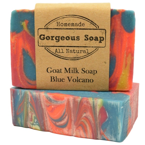 Blue Volcano Goat Milk Soap - All Natural Soap, Handmade Soap, Homemade Soap, Handcrafted Soap, Goat Milk Soap Bar Handmade, Soaps Bar