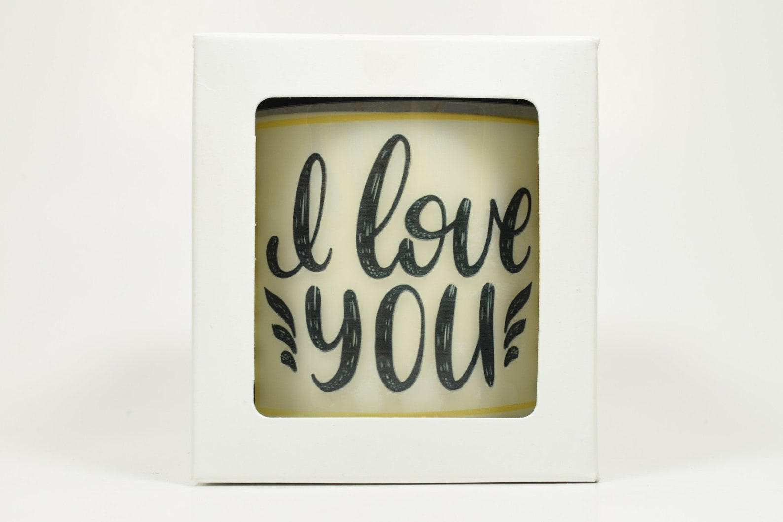 I Love You Candle Natural Soy Candle 12 Oz Glass Candle Etsy