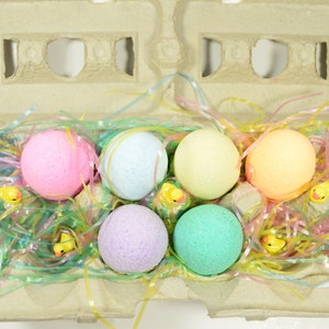 Easter Bath Bombs with Epsom Salts Natural Bath Bomb, Eggs in Carton, Easter Eggs Bombs, Easter Bath Bomb for Kids, Easter for girls image 3