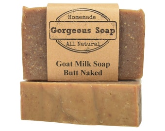 Butt Naked Goat Milk Soap - All Natural Soap, Handmade Soap, Homemade Soap, Handcrafted Soap, Goat Milk Soap Bar Handmade, Soaps Bar