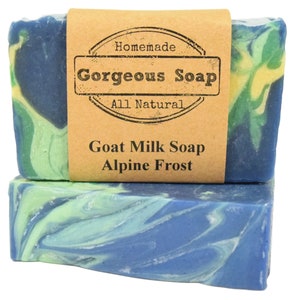 Alpine Frost Goat Milk Soap - All Natural Soap, Handmade Soap, Homemade Soap, Handcrafted Soap, Goat Milk Soap Bar Handmade, Soaps Bar