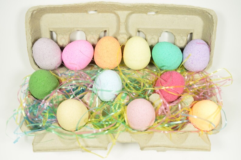 Easter Bath Bombs with Epsom Salts Natural Bath Bomb, Eggs in Carton, Easter Eggs Bombs, Easter Bath Bomb for Kids, Easter for girls image 4