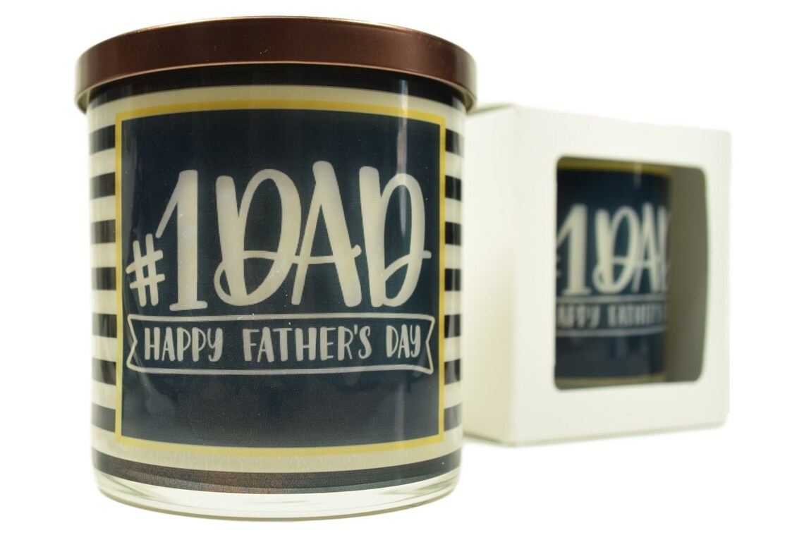 Happy Father's Day 1 Dad Candle Natural Soy Candle 12 Etsy