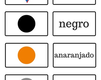 Los Colores - Colors - Flashcards in Spanish