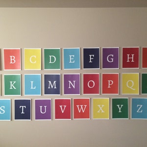 Colorful Alphabet Wall Printable INSTANT DOWNLOAD PDF File 26 pages image 1