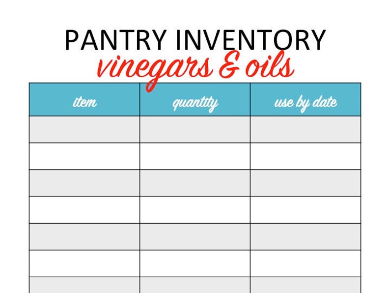 25 Pantry Inventory Printable Pages INSTANT DOWNLOAD PDF Etsy