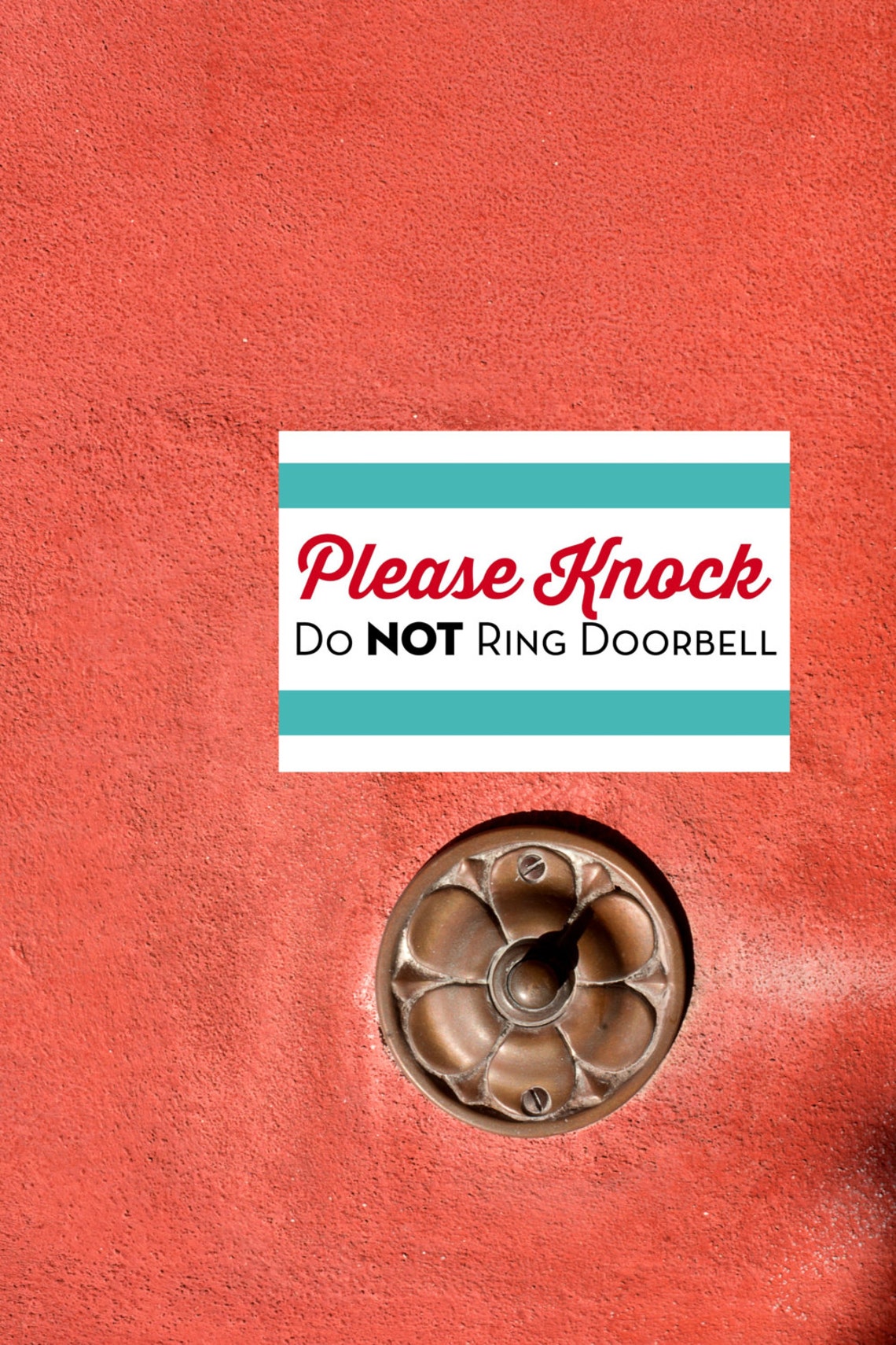 Please Knock Do Not Ring Doorbell Printable INSTANT Etsy