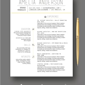 履歴書テンプレート | 「シドニー」 | モダンな履歴書デザイン | インスタント MS Word ダウンロード | 履歴書 + カバー レター テンプレート | Mac 対応