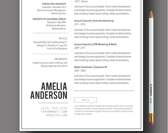 Modelo de currículo | A "Jada" | Design de currículo moderno | Download instantâneo do MS Word | Currículo + modelo de carta de apresentação | Compatível com Mac