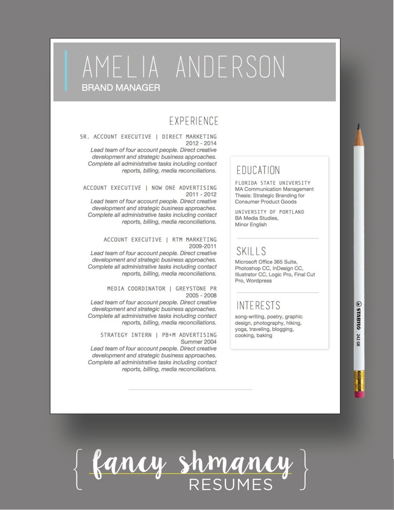 Resume Template The Laura Modern Resume Template Instant MS Word Download Resume Cover Letter Template