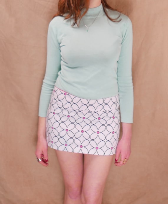 vintage flower mini skirt - image 1