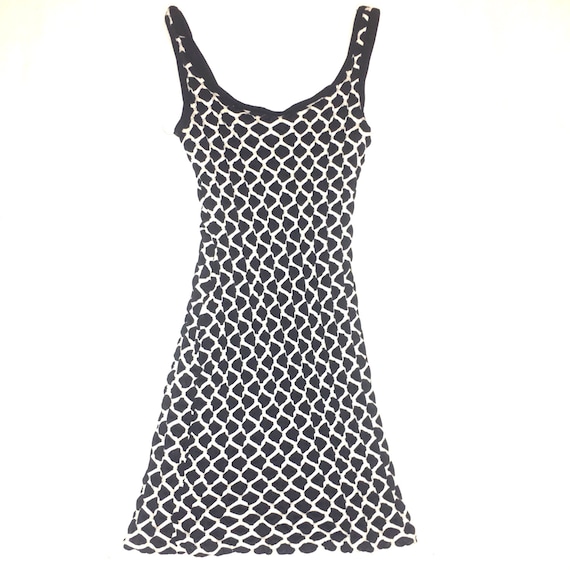 Vintage black and white mini dress - image 1