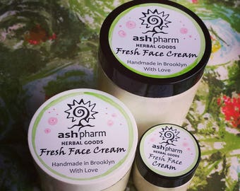 Rose Geranium Fresh Face Cream, Handmade & All Natural, Super Nourishing and yet Light enough to use on your face :) Great Gift!