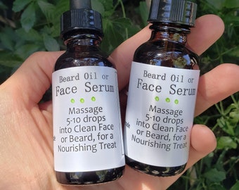 FRESH Face Serum or BEARD Oil . Helichrysum . Castor oil . LAVENDER infused EvOO . Soothing . Nourishing .