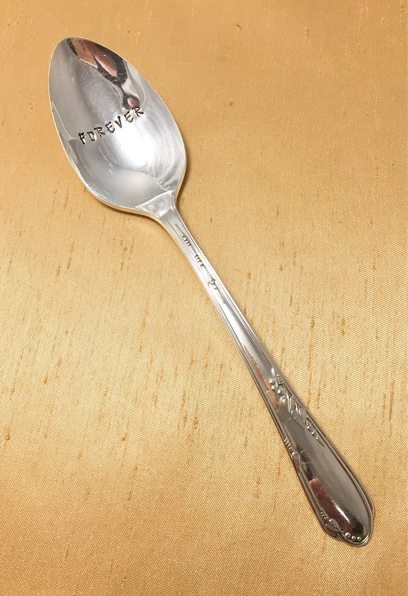 FOREVER Hand Stamped Silver plated spoon This spoon says it all for your bestie!