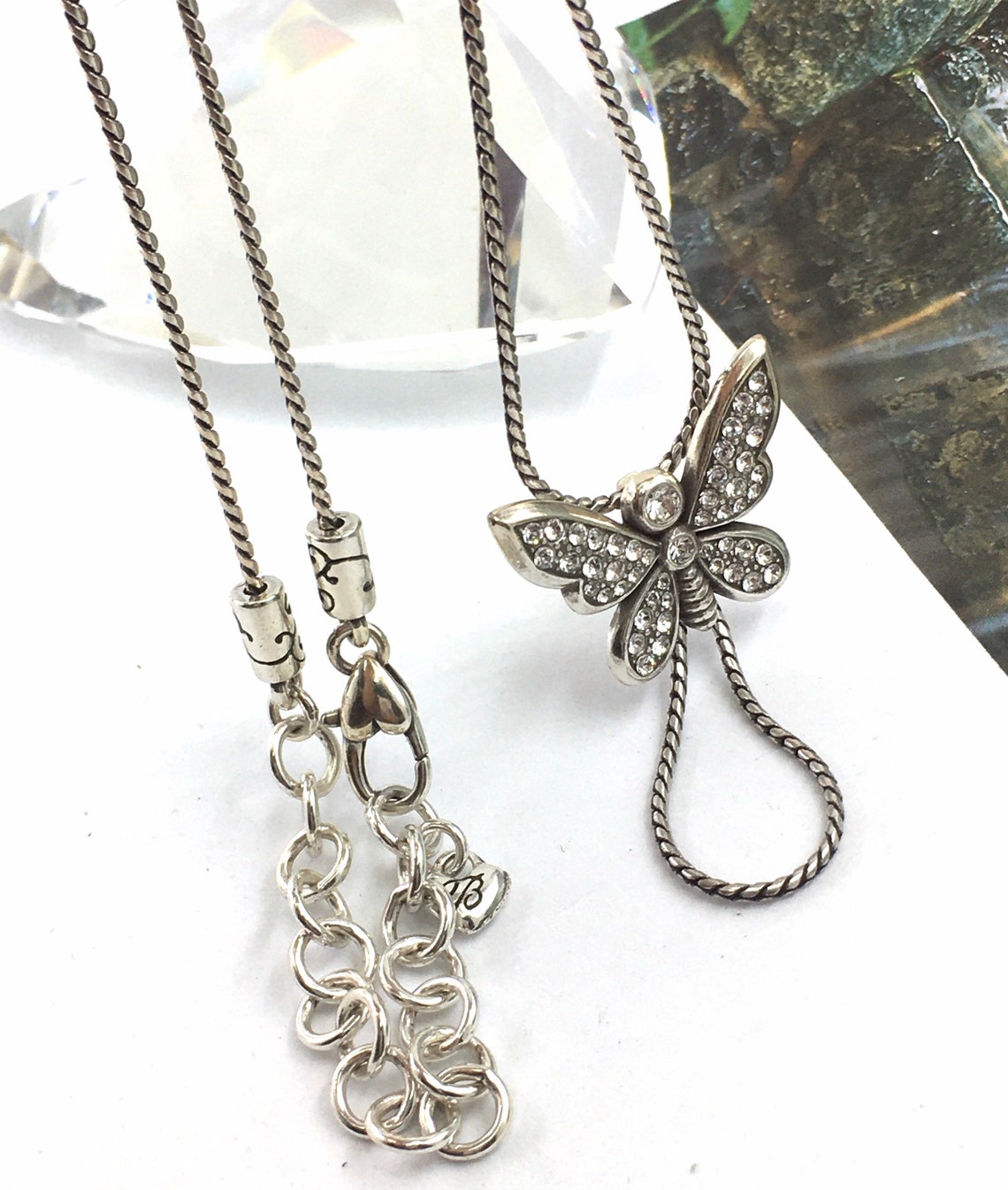 Sparkling butterfly necklace from Brighton. Brighton Butterfly Etsy