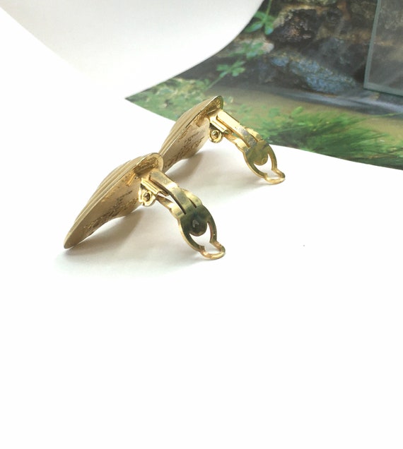 Vtg Auth Escada France Paris Earrings Gold Plated… - image 3