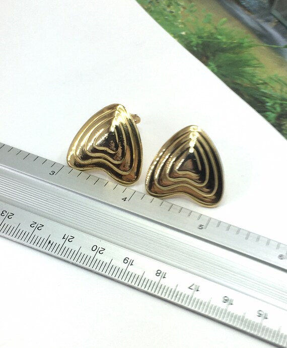 Vtg Auth Escada France Paris Earrings Gold Plated… - image 4