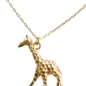 Gold Tone Chain Giraffe Pendant - Etsy 