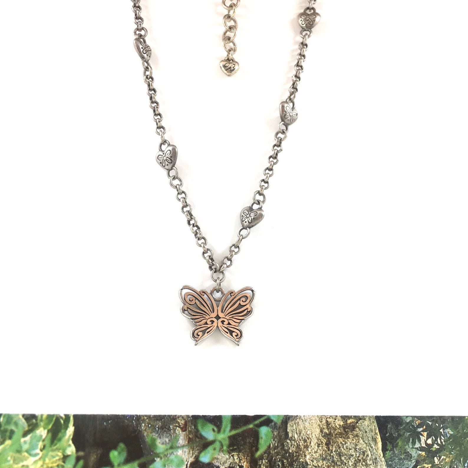 Brighton Retired butterfly charm necklace. Brighton Collection Etsy