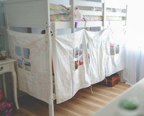 Bottom bunk bed tent top