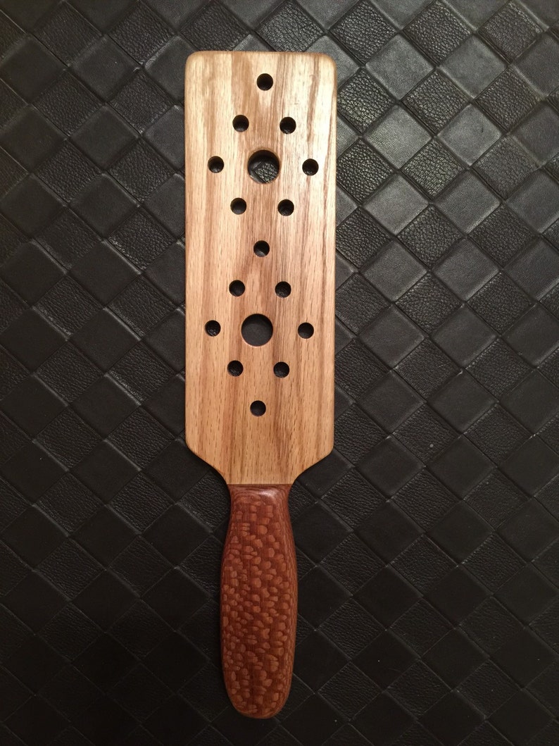 Diamond Eye American Oak & Exotic Wood BDSM Spanking Paddle Leopard Padouk RedHeart PurpleHeart Wenge Walnut Zebra Bocote OTK Fetish BDSM 