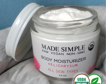 Organic Vegan MOISTURIZER: Helichrysum - Made in Massachusetts