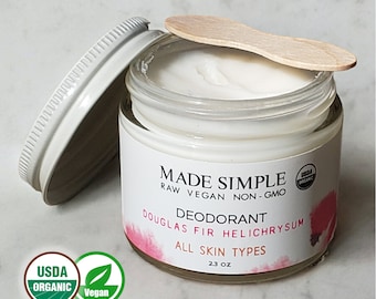 Organic Vegan DEODORANT: Douglas Fir Helichrysum - Made in Massachusetts