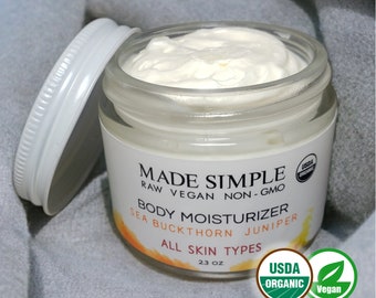 Organic Vegan MOISTURIZER: Sea Buckthorn Juniper - Made in Massachusetts