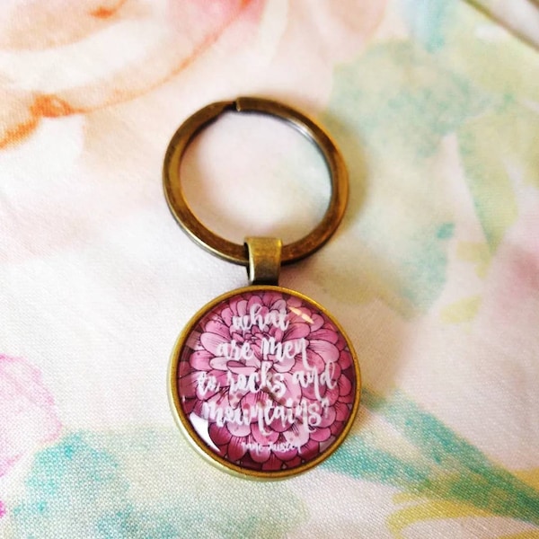 Pride and Prejudice Keychain | Rocks and Mountains | Jane Austen Gifts | Pride and Prejudice | Elizabeth Bennett | Bookworm | What Are Men