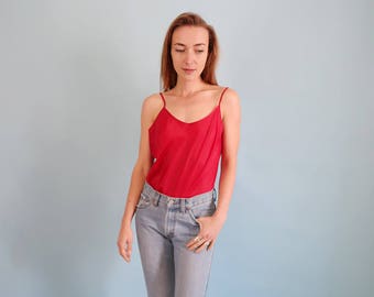 90s Vintage Minimal Burgundy/Red Camisole