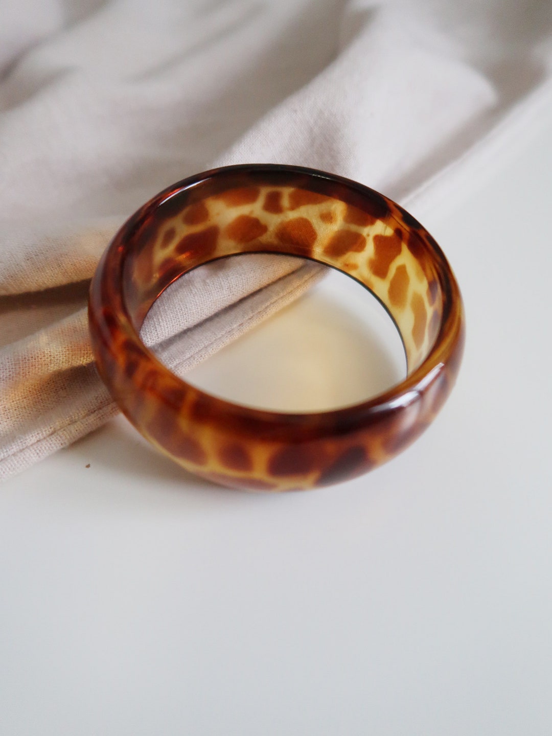 Retro Plastic Bangle Bracelet, Animal Print Bangle, African Bangle ...