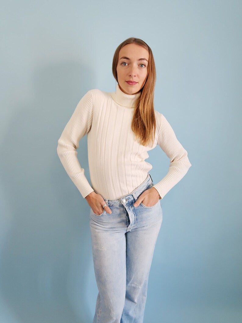 turtleneck tank top outfit