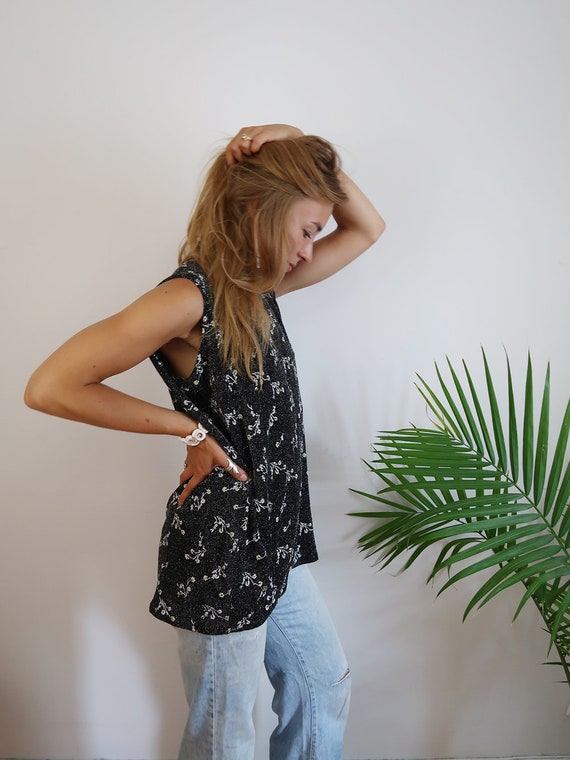 Awesome 90s Floral Tank, 90s Grunge Clothing, Spa… - image 7