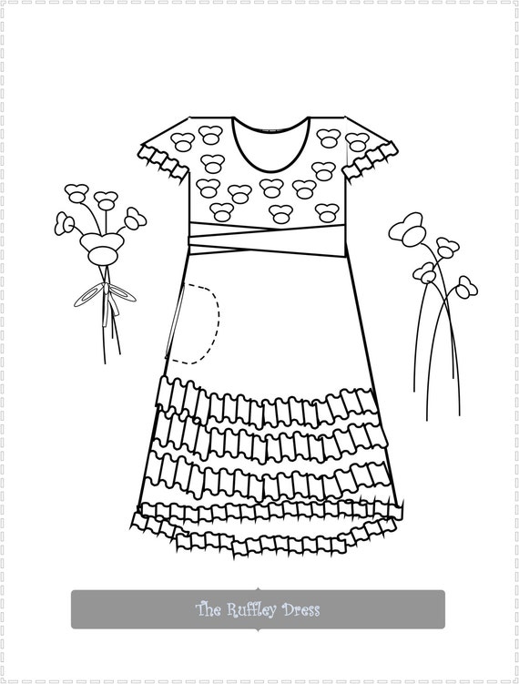 Girls Coloring Pages/girls Colouring Pages/kids Coloring Page Set/doll  Fashion/doll Clothing/coloring Art/activity Pages/doll Fashion Art 