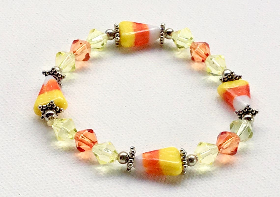 Candy Corn Bracelet Halloween Bracelet Candy Corn Jewelry Etsy
