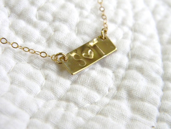 Items similar to Personalized Gold Necklace / Personalized Silver ...
