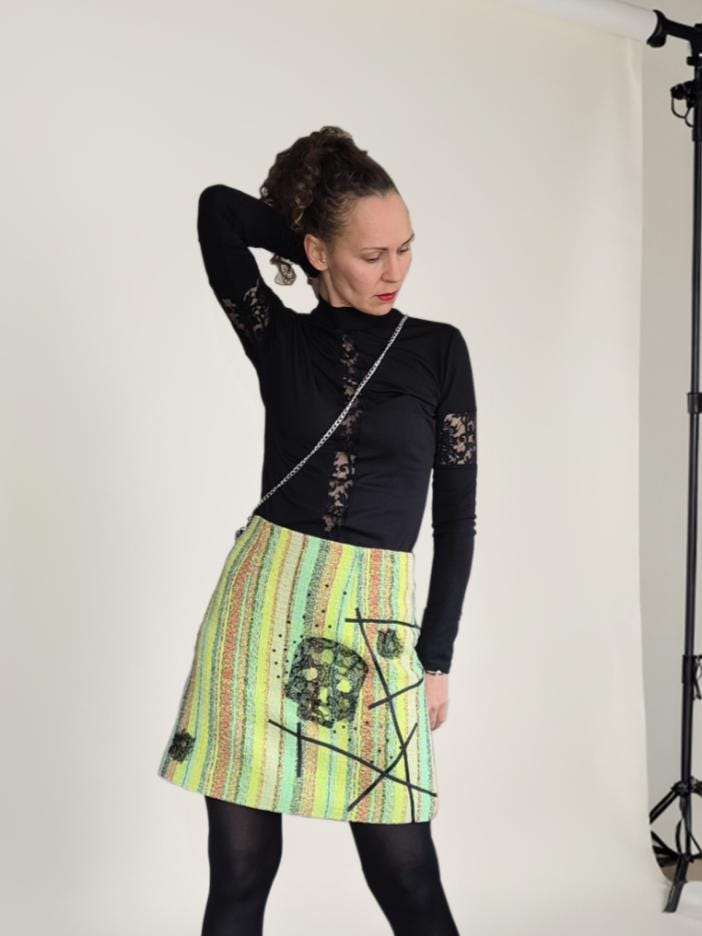 Haut Dentelle Noir Poof - Taille L - Manches Courtes - Neuf Sans étiquettes