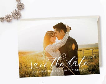 Save the Date, Save the Date Photo Card, Printable Save the Date, Photo Save the Date, Photo Wedding Announcement, Printable Photo Card