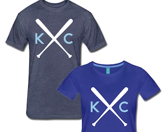 KC Crossbats Kansas City Royals KC Baseball Men's and Women's T Shirt